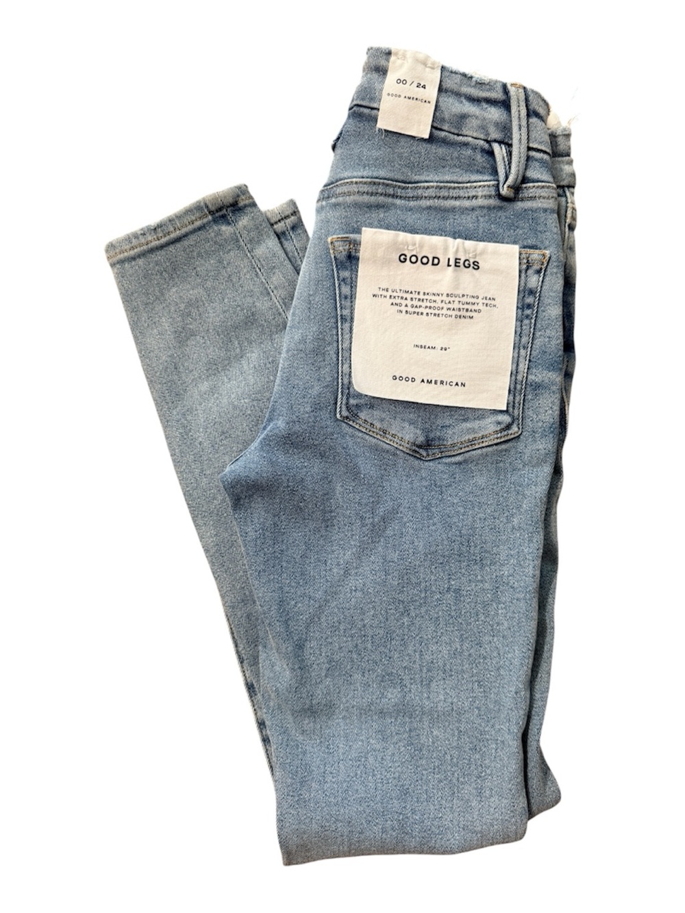 NWT Good American Light Blue High-Rise Skinny Jeans size 24